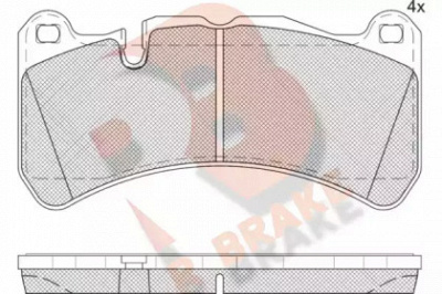 R BRAKE rb2260 -  Комплект тормозных колодок, дисковый тормоз